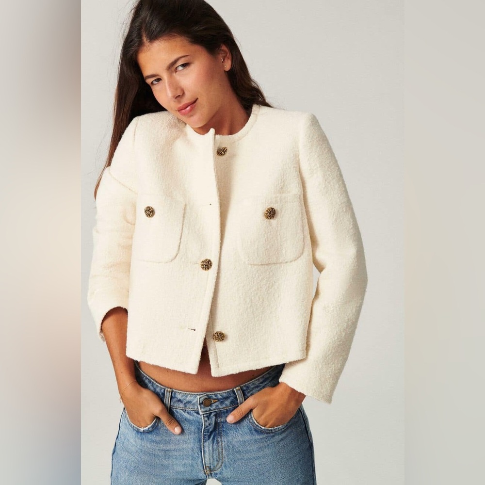 BA&SH MEREDITH JACKET ECRU Size FR 2/ US 6 / M